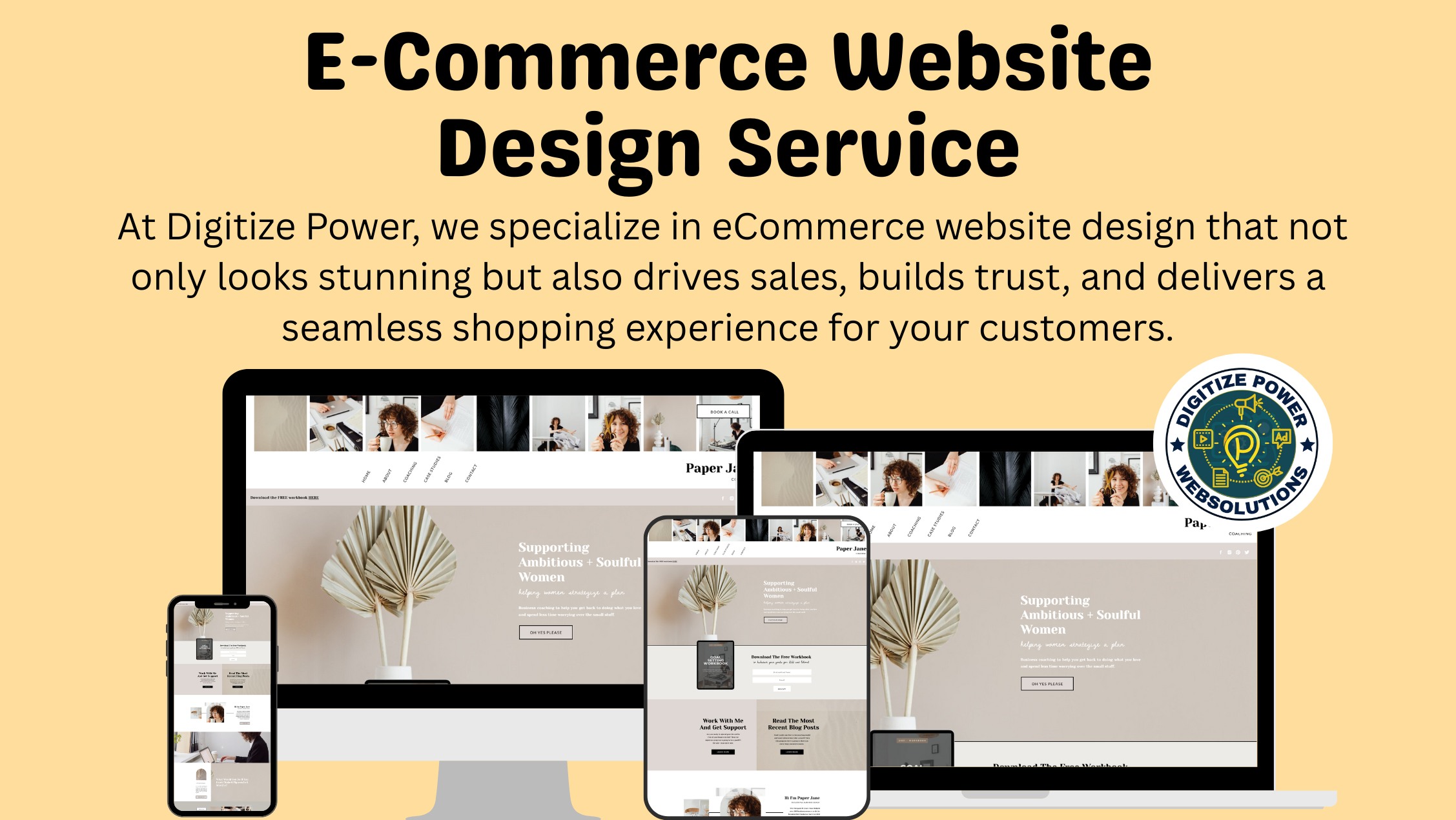 E-Commerce Website Design Service - Digitize Power